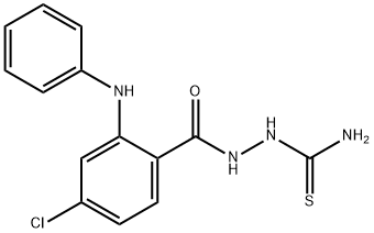 Benzoic acid, 4-chloro-2-(phenylamino)-, 2-(aminothioxomethyl)hydrazid e Struktur