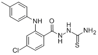 Benzoic acid, 4-chloro-2-((4-methylphenyl)amino)-, 2-(aminothioxomethy l)hydrazide 结构式