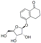 1(2H)-Naphthalenone, 3,4-dihydro-5-(.beta.-D-ribofuranosyloxy)- Structure