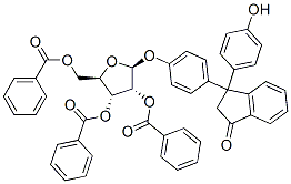 195385-88-7 1H-Inden-1-one, 2,3-dihydro-3-(4-hydroxyphenyl)-3-4-(2,3,5-tri-O-benzoyl-.beta.-D-ribofuranosyl)oxyphenyl-