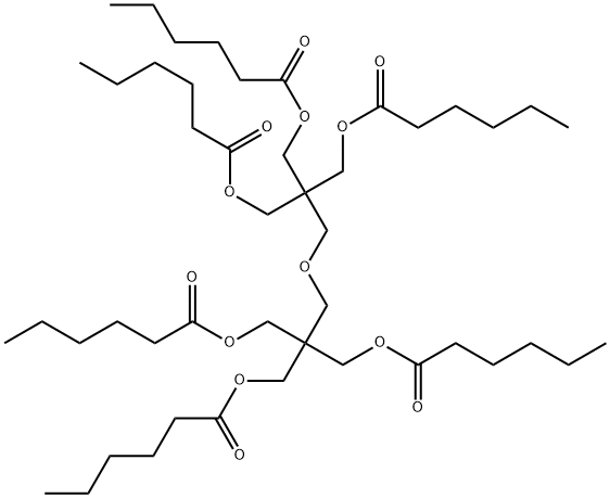 2,2'-[オキシビス(メチレン)]ビス[2-[(ヘキサノイルオキシ)メチル]-1,3-プロパンジオールジヘキサノアート] 化学構造式
