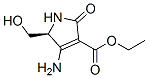 1H-Pyrrole-3-carboxylicacid,4-amino-2,5-dihydro-5-(hydroxymethyl)-2-oxo-,ethylester,(5S)- Structure