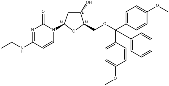 5'-O- [双(4-甲氧基苯基)苯基甲基] -2'-脱氧-N乙基胞苷,195535-75-2,结构式