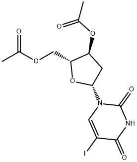 3'-O,5'-O-ジアセチル-5-ヨード-2'-デオキシウリジン 化学構造式