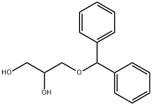 3-(benzyhdryloxy) propane-1,2-diol 化学構造式