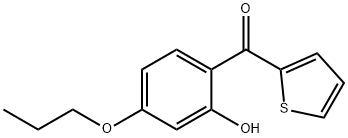2-HYDROXY-4-PROPOXYPHENYLTHIENOYLKETONE 化学構造式