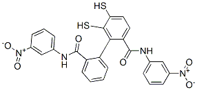 N-(3-nitrophenyl)-2-[2-[(3-nitrophenyl)carbamoyl]phenyl]disulfanyl-ben zamide Structure