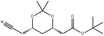 (4S,6S)-6-(氰基甲基)-2,2-二甲基-1,3-二氧代-4-乙酸叔丁基酯,196085-85-5,结构式
