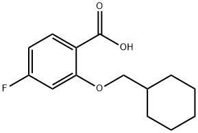 2-Cyclohexylmethoxy-4-fluorobenzoic acid 化学構造式