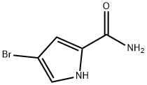 4-BROMO-1H-PYRROLE-2-CARBOXAMIDE, 196106-96-4, 结构式