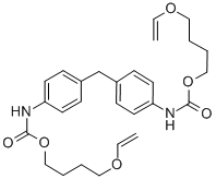 双[4-(乙烯氧)丁基](亚甲基-1,4-苯基)二氨基甲酸酯 结构式