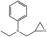 N-エチル-N-(オキシラニルメチル)アニリン 化学構造式