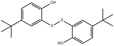 2,2'-ジチオビス[4-(1,1-ジメチルエチル)フェノール] 化学構造式