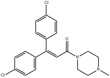 1-[3,3-Bis(4-chlorophenyl)acryloyl]-4-methylpiperazine Structure