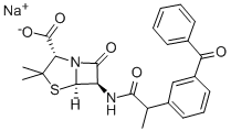 alpha-Methyl-3-(benzoyl) benzyl penicillin sodium, 196309-79-2, 结构式