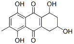 5,6,7,8-Tetrahydro-1,4,5,7-tetrahydroxy-2-methyl-9,10-anthraquinone Structure