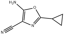 4-Oxazolecarbonitrile,5-amino-2-cyclopropyl-(9CI) Structure