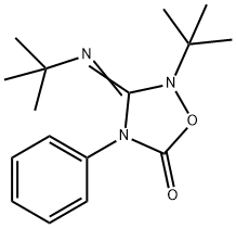 2-tert-Butyl-3-(tert-butylimino)-4-phenyl-1,2,4-oxadiazolidin-5-one Structure