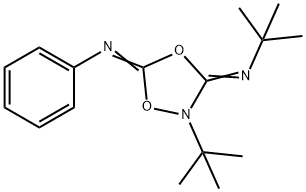 2-tert-Butyl-3-(tert-butylimino)-5-(phenylimino)-1,4,2-dioxazolidine Structure