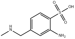 2-アミノ-4-[(メチルアミノ)メチル]ベンゼンスルホン酸 化学構造式