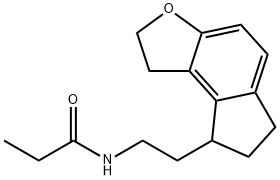 N-[2-(1,6,7,8-Tetrahydro-2H-indeno[5,4-b]furan-8-yl)ethyl]propanamide 化学構造式
