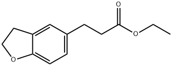 3-(2,3-ジヒドロベンズオフラン-5-イル)プロパン酸エチル 化学構造式