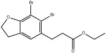 3-(6,7-二溴-2,3-二氢苯并呋喃-5-基)丙酸乙酯, 196597-75-8, 结构式