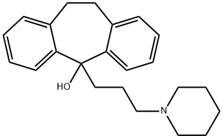 10,11-Dihydro-5-(3-piperidinopropyl)-5H-dibenzo[a,d]cyclohepten-5-ol Structure