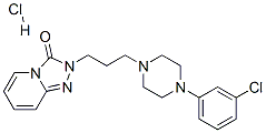 2-[3-[4-(3-クロロフェニル)-1-ピペラジニル]プロピル]-1,2,4-トリアゾロ[4,3-a]ピリジン-3(2H)-オン/塩酸 化学構造式