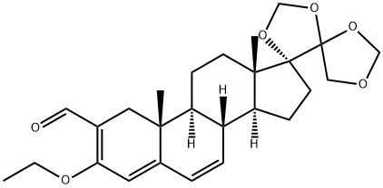 3-Ethoxy-17,20:20,21-bis(methylenebisoxy)pregna-2,4,6-triene-2-carbaldehyde Structure