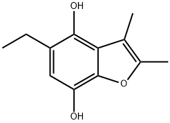 2,3-Dimethyl-5-ethyl-4,7-benzofurandiol Struktur