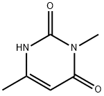 3,6-ジメチルウラシル 化学構造式