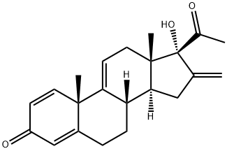 16-methylene-17-hydroxypregna-1,4,9(11)-triene-3,20-dione 结构式