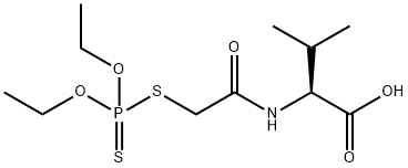 N-[[(ジエトキシホスフィノチオイル)チオ]アセチル]-L-バリン 化学構造式