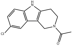 2-ACETYL-8-CHLORO-2,3,4,5-TETRAHYDRO-1H-PYRIDO[4,3-B]INDOLE 化学構造式