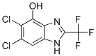 5,6-Dichloro-2-(trifluoromethyl)-1H-benzimidazol-4-ol Structure