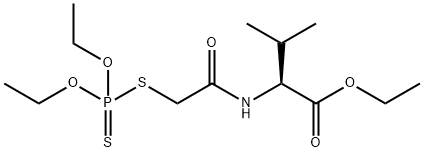 N-[[(Diethoxyphosphinothioyl)thio]acetyl]-L-valine ethyl ester Struktur