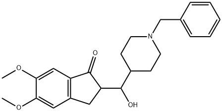 2-[(1-Benzylpiperidin-4-yl)hydroxyMethyl]-5,6-diMethoxyindan-1-one 化学構造式