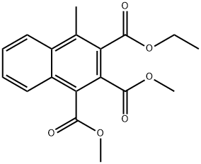 4-Methyl-1,2,3-naphthalenetricarboxylic acid 3-ethyl 1,2-dimethyl ester,19715-40-3,结构式