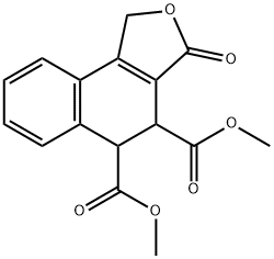 1,3,4,5-Tetrahydro-3-oxonaphtho[1,2-c]furan-4,5-dicarboxylic acid dimethyl ester,19715-44-7,结构式