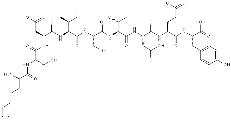 LYS-CYS-ASP-ILE-CYS-THR-ASP-GLU-TYR, 197171-78-1, 结构式