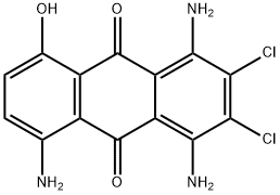 1,4,5-triamino-2,3-dichloro-8-hydroxyanthraquinone Struktur