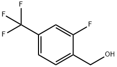 2-フルオロ-4-(トリフルオロメチル)ベンジルアルコール 化学構造式