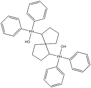 1S,5S,6S-(-)-1,6-BIS(DIPHENYLPHOSPHINOXY)SPIRO[4.4]NONANE 化学構造式