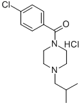 1-(p-Chlorobenzoyl)-4-isobutylpiperazine hydrochloride Structure