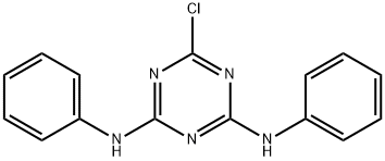 6-クロロ-N,N'-ジフェニル-1,3,5-トリアジン-2,4-ジアミン 化学構造式