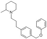 2-メチル-1-[3-(p-フェノキシメチルフェニル)プロピル]ピペリジン 化学構造式