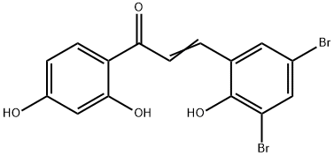 2-Propen-1-one, 3-(3,5-dibromo-2-hydroxyphenyl)-1-(2,4-dihydroxyphenyl )- Struktur