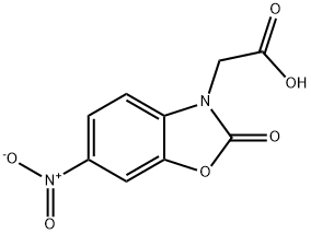 2-(6-硝基-2-氧代-2,3-二氢-1,3-苯并噁唑-3-基)乙酸,19739-41-4,结构式