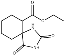 2,4-Dioxo-1,3-diazaspiro[4.5]decane-6-carboxylic acid ethyl ester 结构式